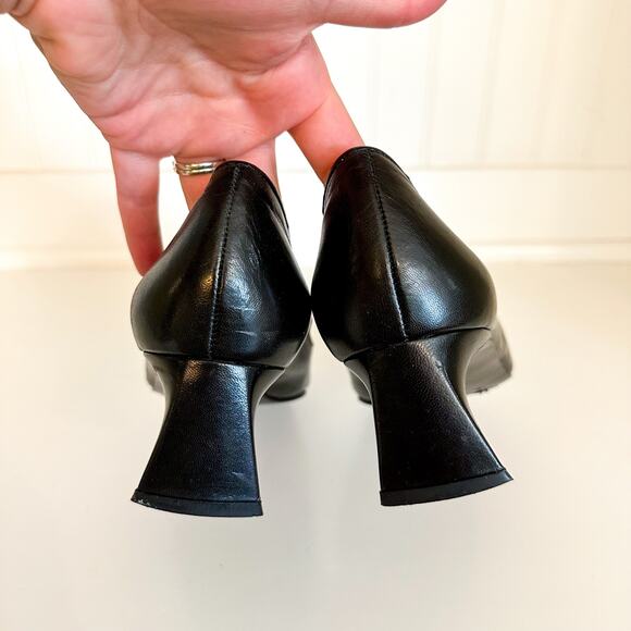 Stephane Kelian Leather Heel Pumps Black 9 - Picture 5 of 9